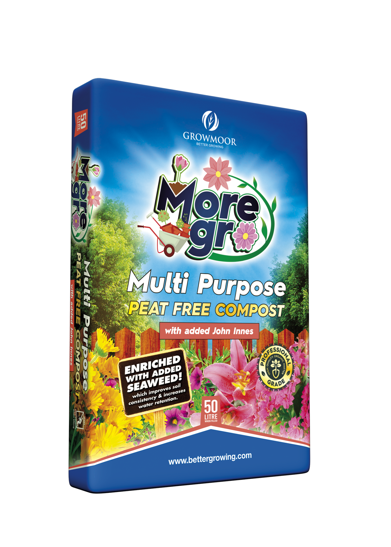 Gro More Good Compost Growmoor More Gro Multi Purpose with added John Innes Peat Free ...